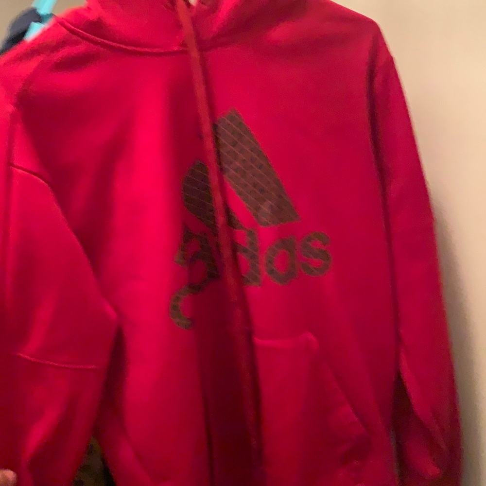 Red Adidas hoodie